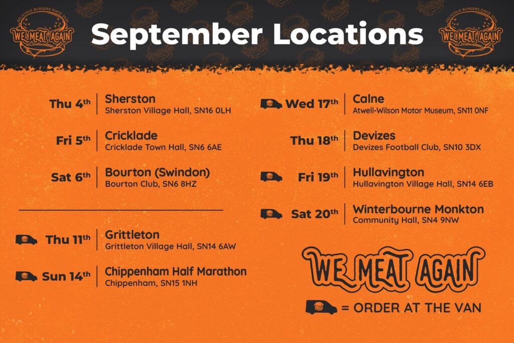 We Meat Again September Locations