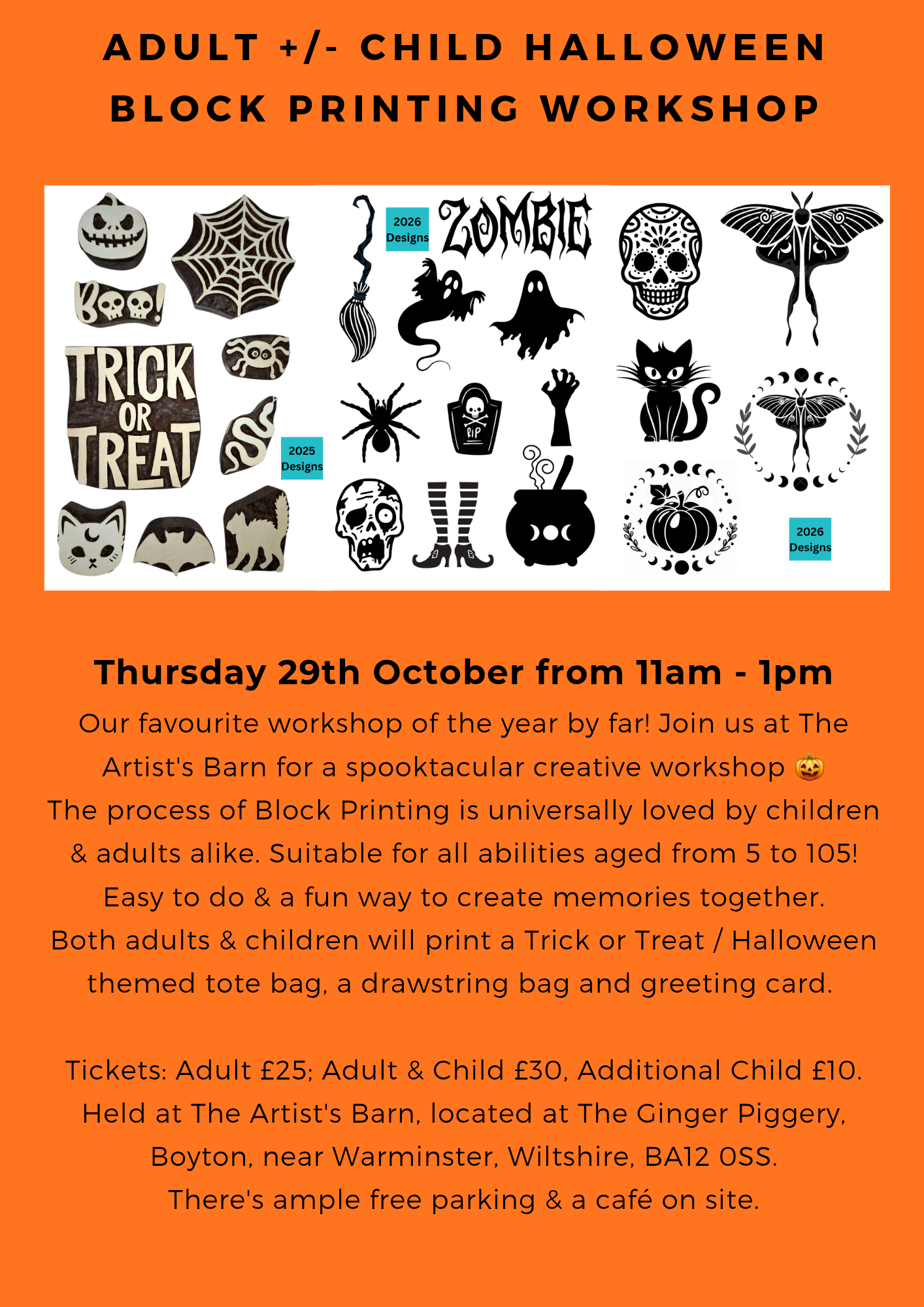 Trick or Treat Block Printing Workshop